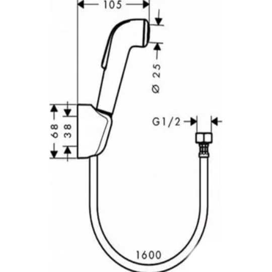 Душ гигиенический «Hansgrohe» Croma, 32122000