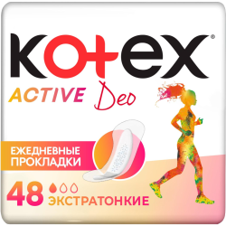 Про­клад­ки жен­ские еже­днев­ные «Kotex» Active Deo, 48 шт.