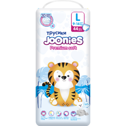 Под­гуз­ни­ки-тру­си­ки дет­ские «Joonies» Premium Soft, размер L, 9-14 кг, 44 шт