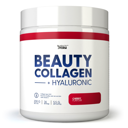 Коллаген Health Form COLLAGEN BEAUTY + HYALURONIC 200 г Вишня