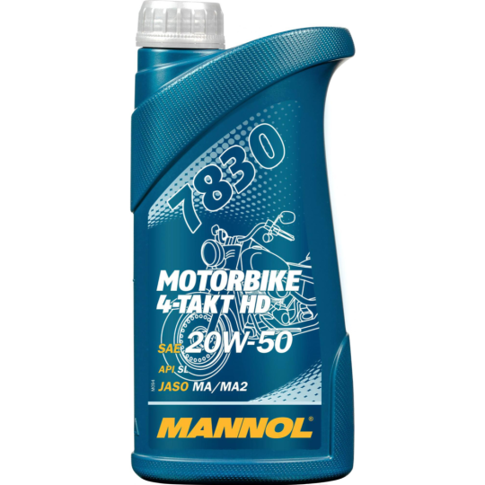 Масло моторное «Mannol» 4-Takt Motorbike 20W-50, MN7830-1, 1 л