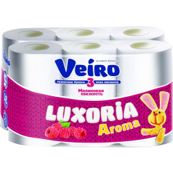 Туа­лет­ная бумага «Veiro» Luxoria Aroma, трех­слой­ная, 12 ру­ло­нов