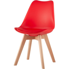 Стул «Stool Group» Frankfurt, Y863, красный/деревянные ножки