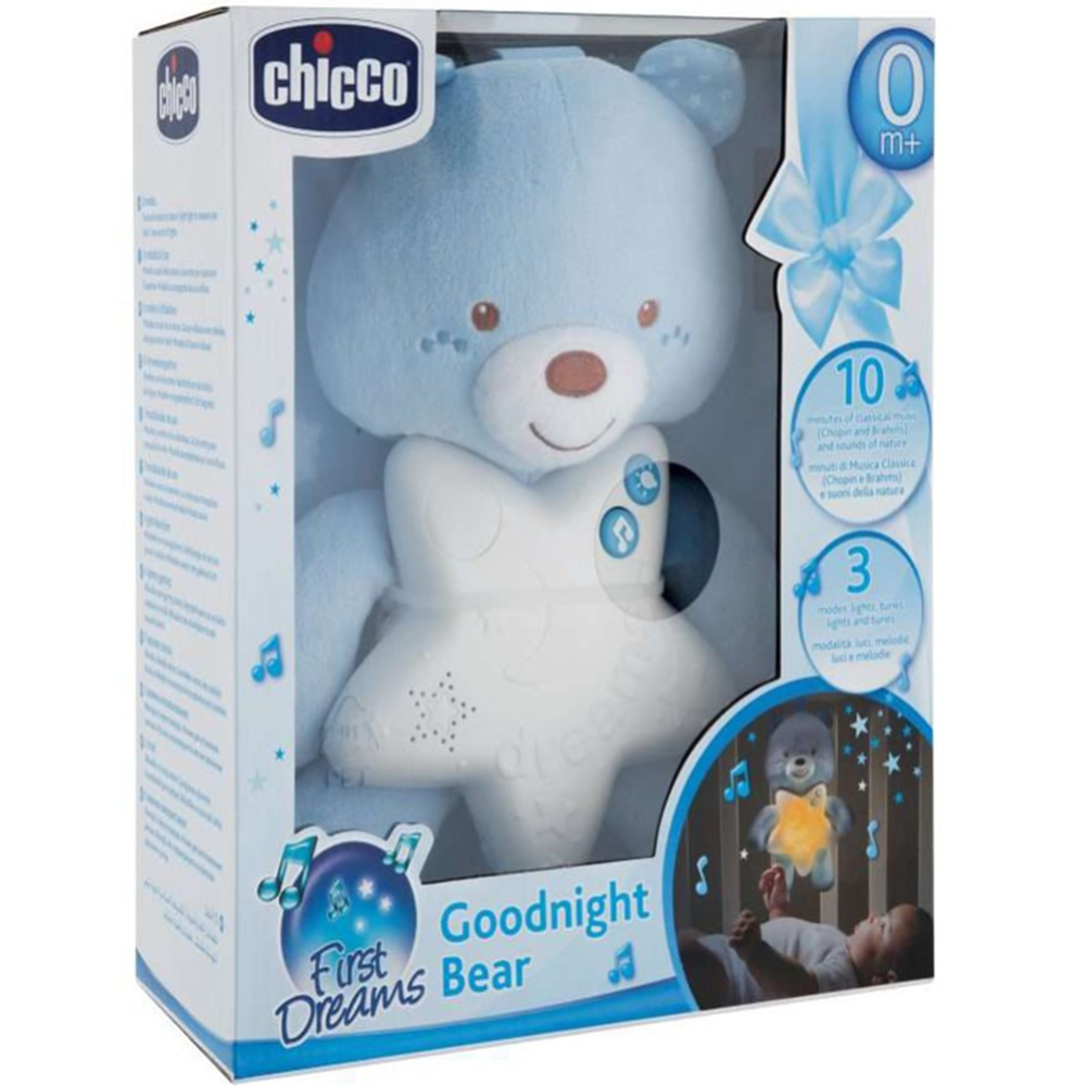 Подвеска «Chicco» Медвежонок, музыкальная, 9156200000, голубой