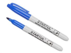 Маркер промышл. ( 12 шт ) перманентный фетровый синий STARTUL PROFI (ST4350-02) (толщ. линии 1.5 мм) (ST4350-02)
