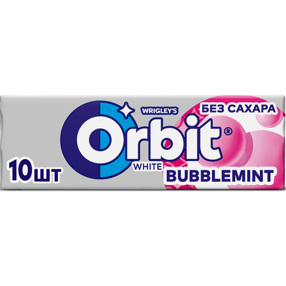 Жевательная резинка «Orbit» White, bubblemint, 14 г #0