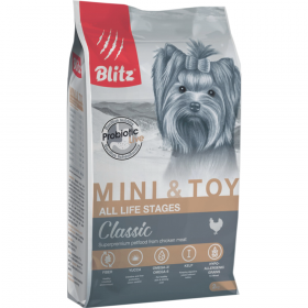 Корм для собак «Blitz» Adult Mini&Toy, 4157, для мелких пород, курица, 2 кг
