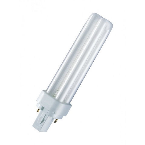 Лампа люминесцентная комп. OSRAM DULUX D 18W/830 G24D-2 2шт