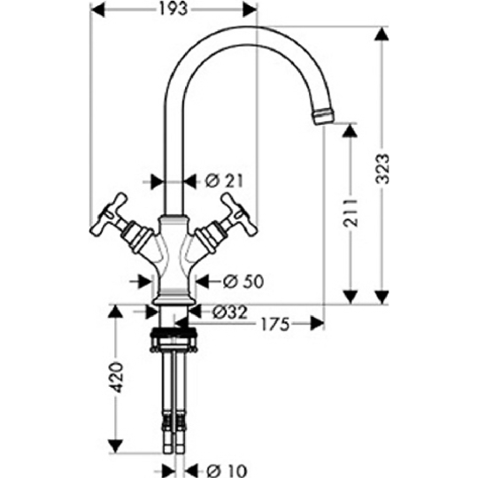 Смеситель «Hansgrohe» Axor Montreux, 16502000