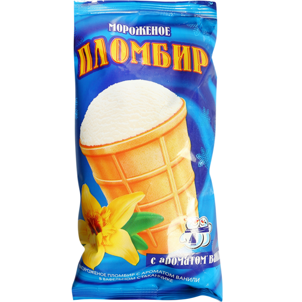 Мо­ро­же­ное «УП Мин­ский хла­до­ком­би­нат №2» плом­бир с аро­ма­том ванили, 80 г