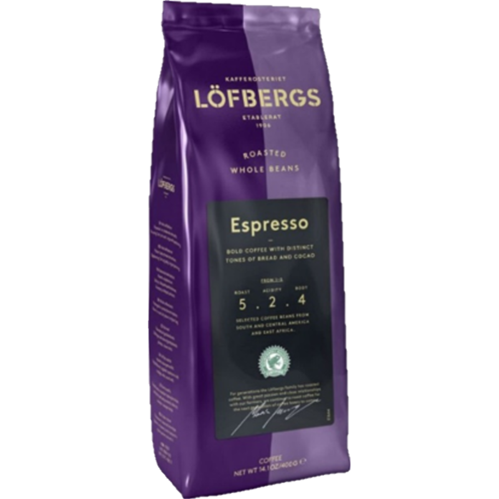 Кофе в зернах «Lofbergs lila» Espresso, натуральный, 400 г