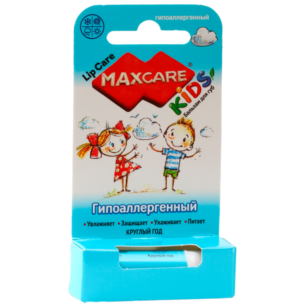 Бальзам для губ «Maxcare Kids» гипоаллергенный, 4.7 г.