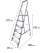 Стремянка Новая высота, комбинированная, 6 широких ступеней 130 мм, NV1137