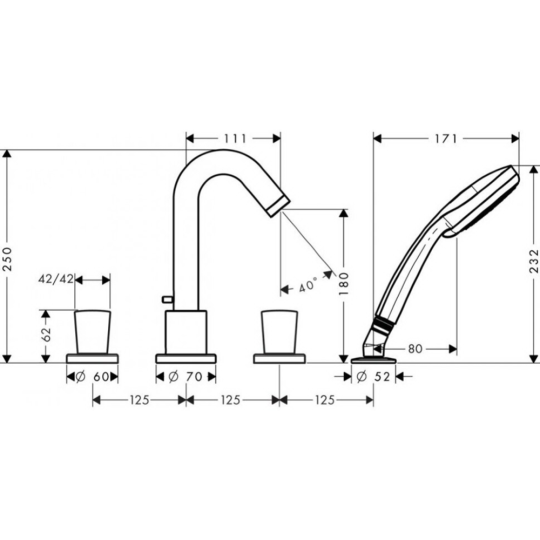 Смеситель «Hansgrohe» Logis, 71314000