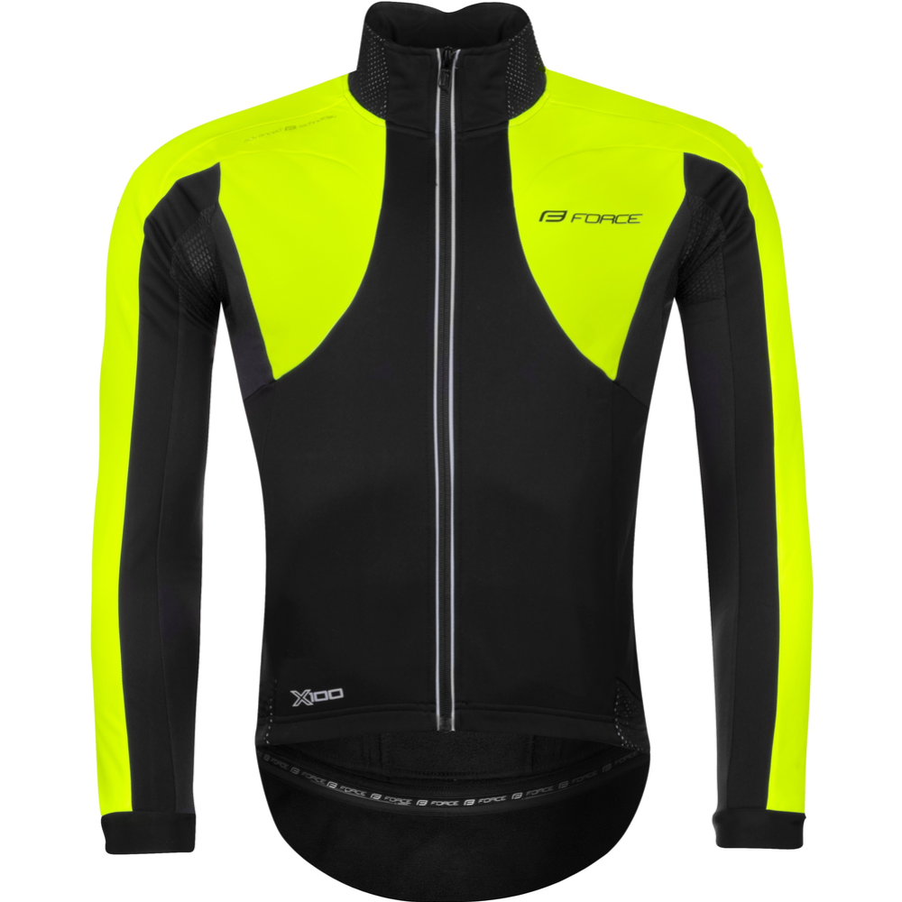 Велокуртка «Force» X100, 899860-XL-F, black/fluo, XL