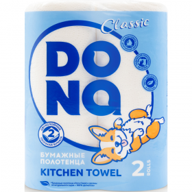 Бу­маж­ные по­ло­тен­ца «Dona» двух­слой­ные, 2 шт.