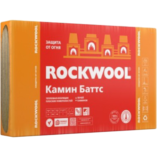 Плита теплоизоляционная «Rockwool» Камин Баттс, 100х60х3 см