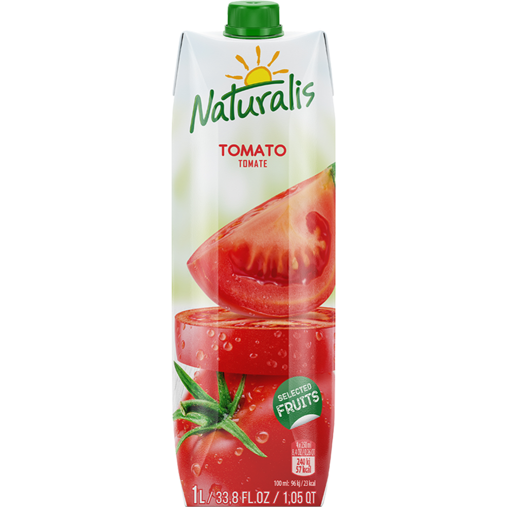 Сок «Naturalist» томатный с мякотью и солью, 1 л