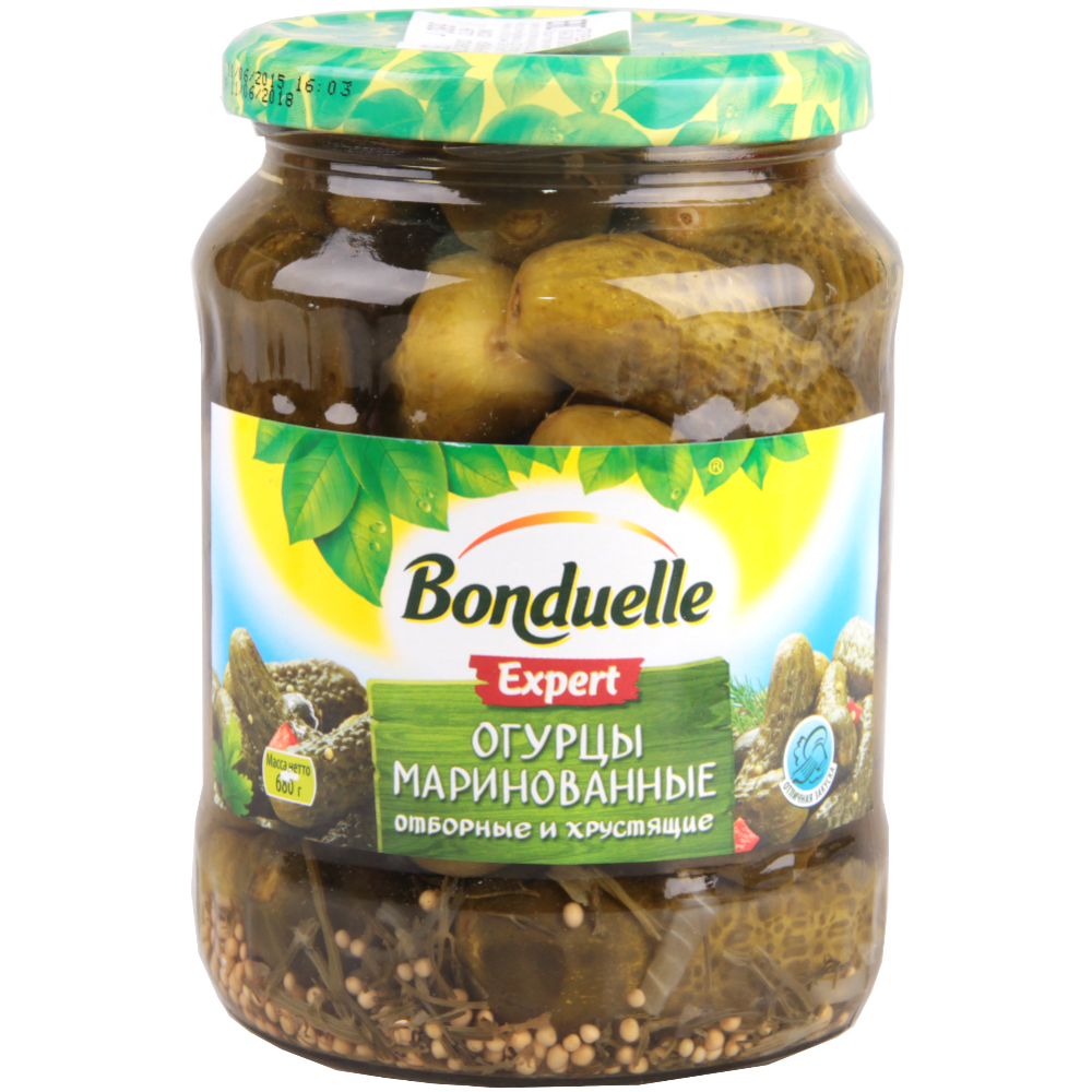 Огурцы консервированные «Bonduelle» маринованные, 680 г