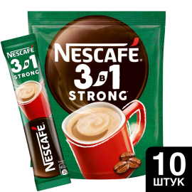 Уп. Кофейный напиток растворимый «Nescafe» крепкий 3 в 1, 10х14.5 г