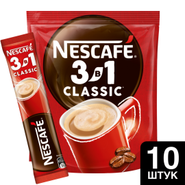 Уп. Кофейный напиток растворимый «Nescafe» классик 3 в 1, 10х14.5 г