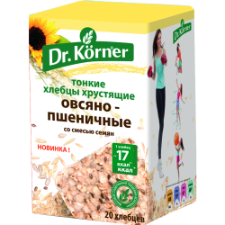 Хлебцы  овсяно-пше­нич­ные «Dr.Korner» со смесью семян, 100 г