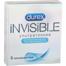 Пре­зер­ва­ти­вы «Durex» Invisible, 3 шт