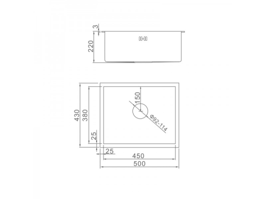 Кухонная мойка K35043B Gerhans PVD-Графит