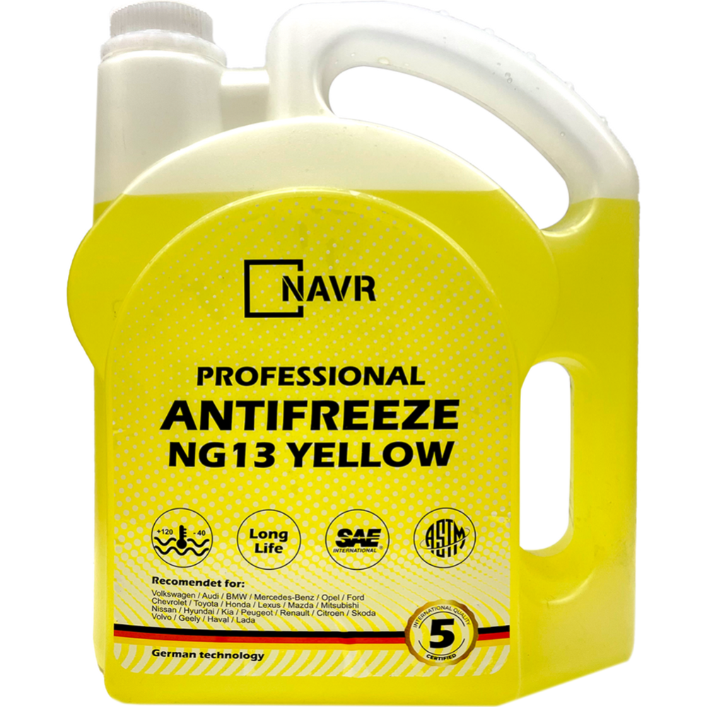 Антифриз «Navr» NG13, ANG5Y, yellow, 4.2 л