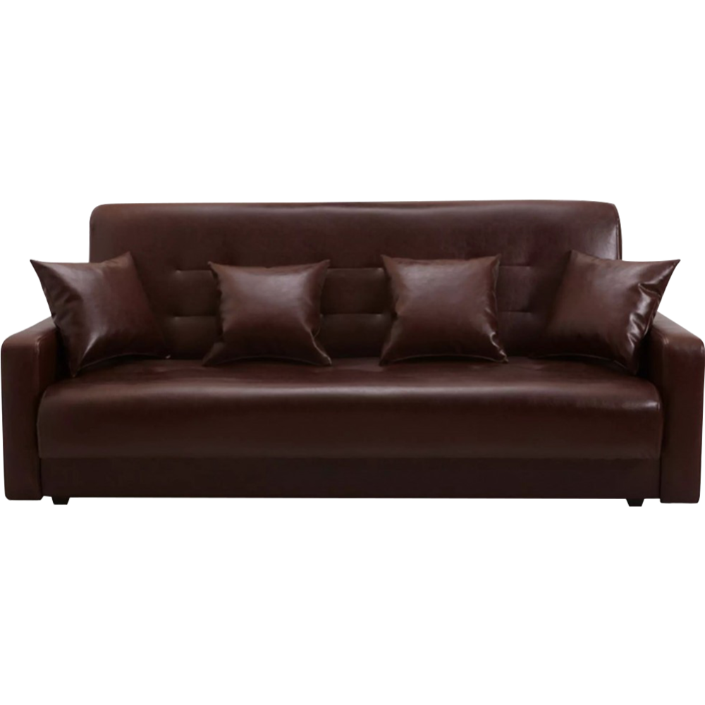 Диван «Экомебель» Аккорд, 2 подушки, 120, темно-коричневый