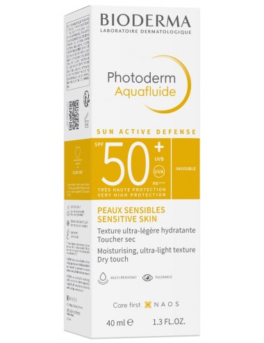 Bioderma Флюид солнцезащитный Photoderm Aquafluide SPF 50 +, тон Light, 40 мл