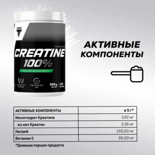 Креатин CREATINE 100% ОТ TREC NUTRITION 600 гр