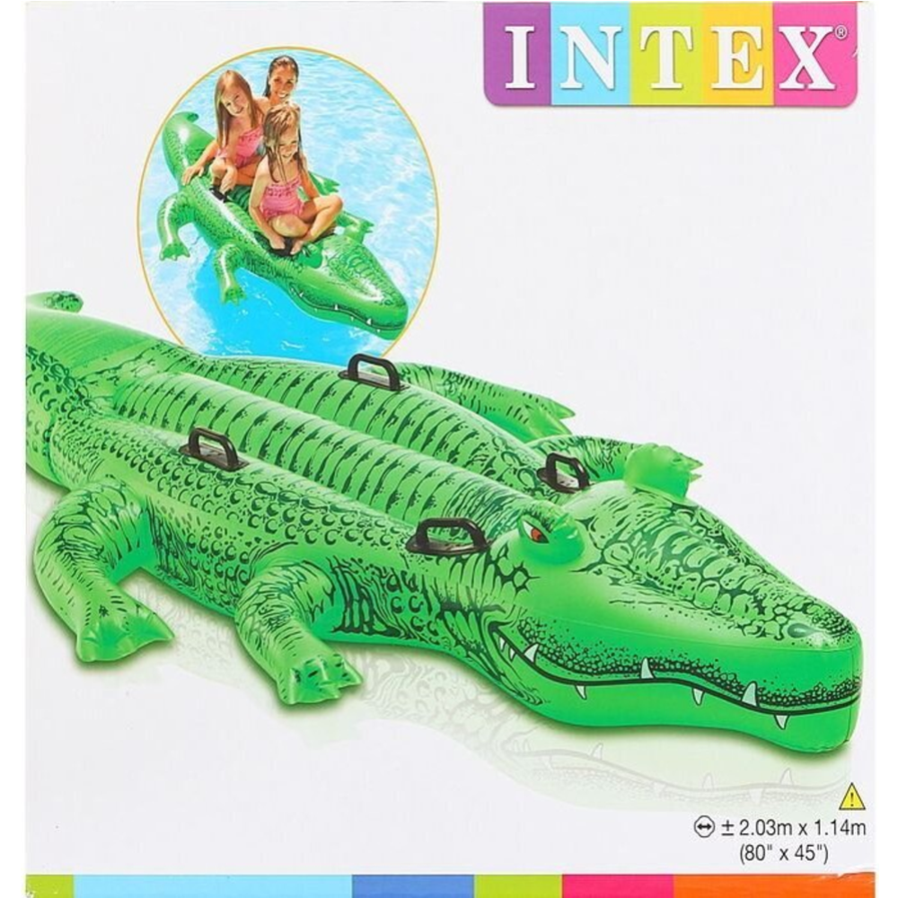Игрушка надувная «Intex» Гигантский крокодил, 58562NP, 203х114 см