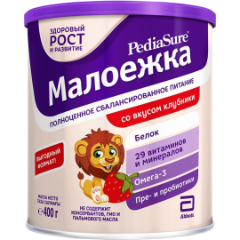 Смесь готовая «PediaSure» Малоежка, со вкусом клубники, 400 г