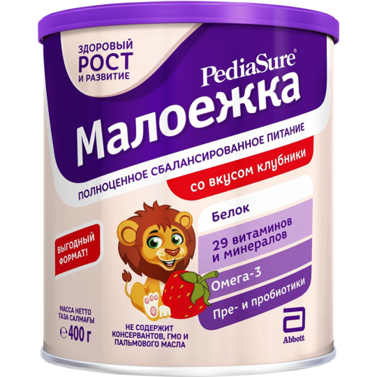 Смесь готовая «PediaSure» Малоежка, со вкусом клубники, 400 г