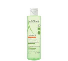 A-DERMA EXOMEGA CONTROL Очищающий гель 2-в-1 для тела и волос 200 мл