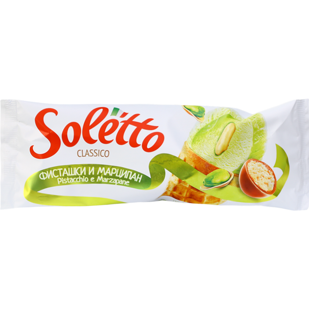 Мороженое «Soletto» фисташки и марципан, 75 г #0