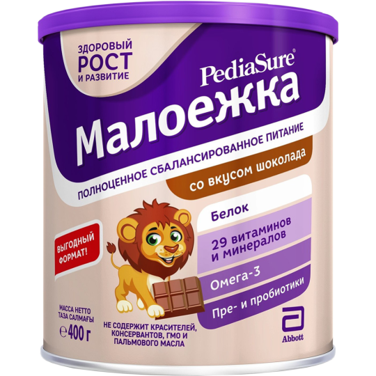 Смесь готовая «PediaSure» Малоежка, со вкусом шоколада, 400 г