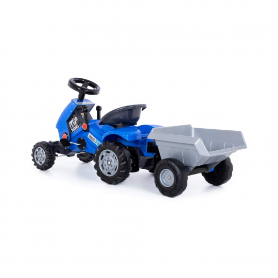 Каталка-трактор с педалями "Turbo-2" (синяя) (копия)