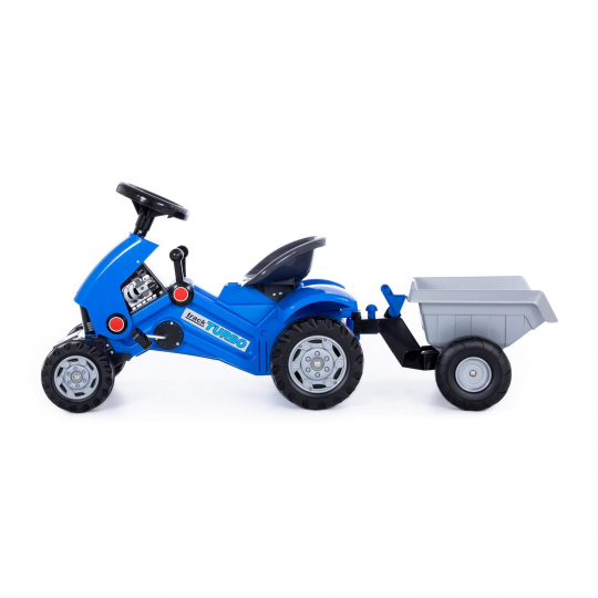 Каталка-трактор с педалями "Turbo-2" (синяя) (копия)