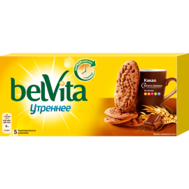 Печенье мульти-злаковое «BelVita» какао, 225 г