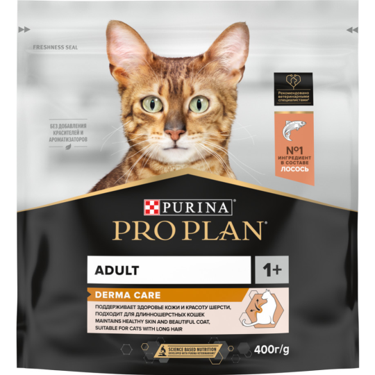 Корм для кошек «Pro Plan» Elegant Adult OptiDerma, лосось, 400 г