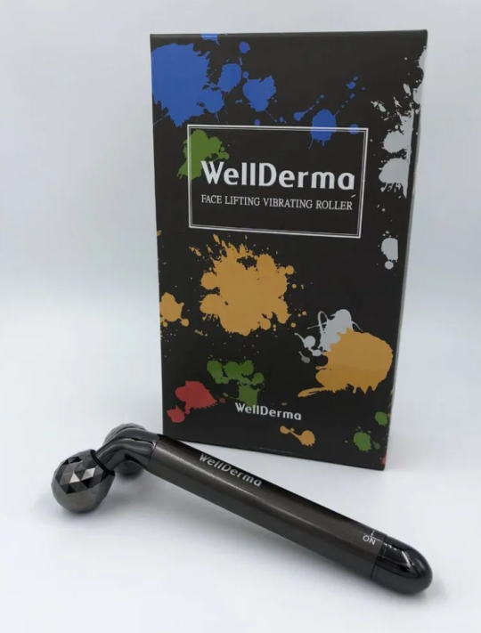 Массажер c виброрежимом для лифтинга и подтяжки кожи лица Wellderma Face Lifting Vibrating Roller