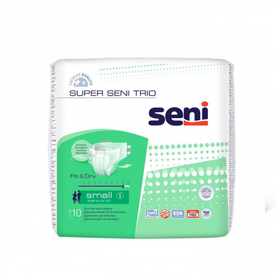 Подгузники для взрослых Seni Super Trio Small 10 шт х 6 уп.