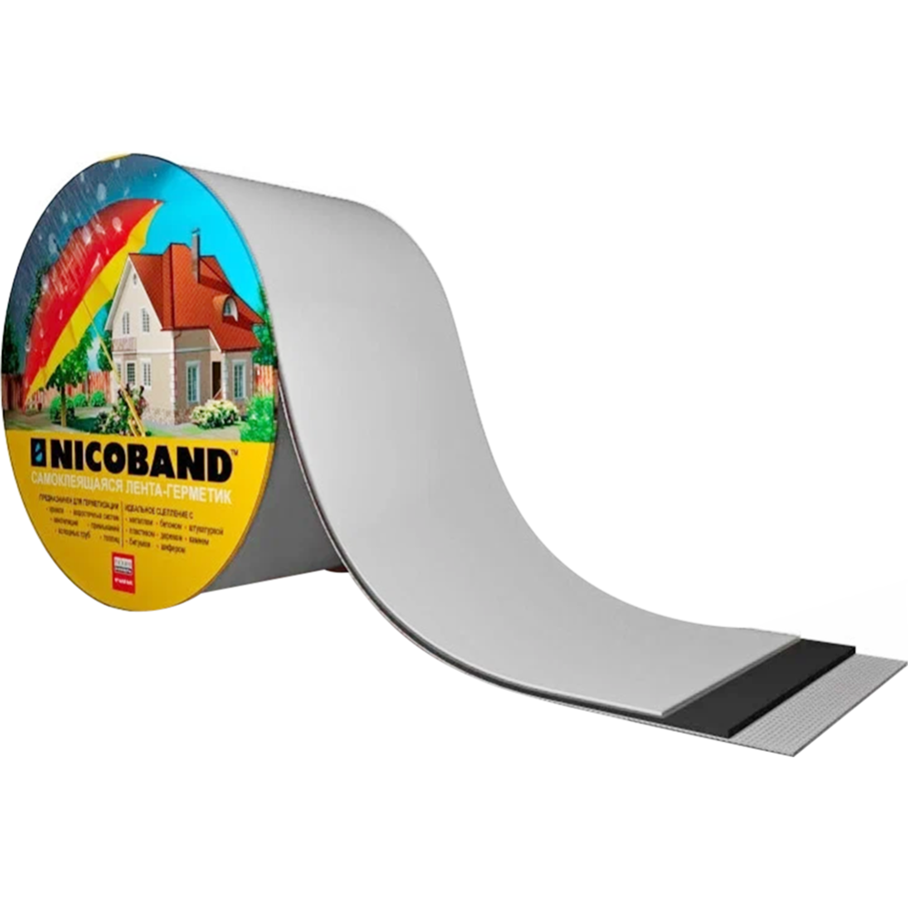 Гидроизоляционная лента «Технониколь» Nicoband, серебристый, 100х10 см