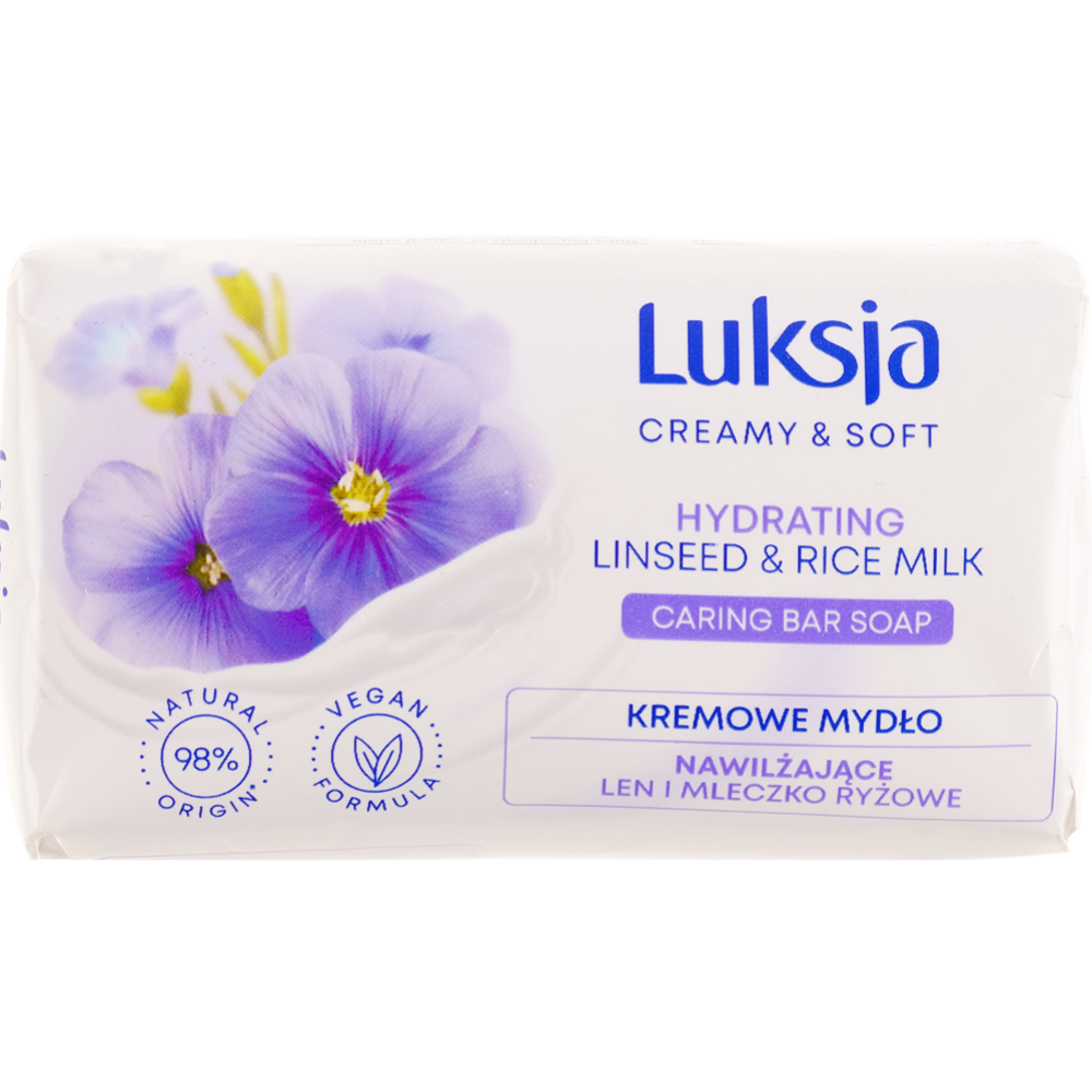 Крем-мыло «Luksja» Linseed & Rice Milk, 90 г #0