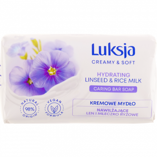 Крем-мыло «Luksja» Linseed & Rice Milk, 90 г
