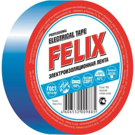 Изолента «Felix» 410040170, синий, 19 мм х 10 м