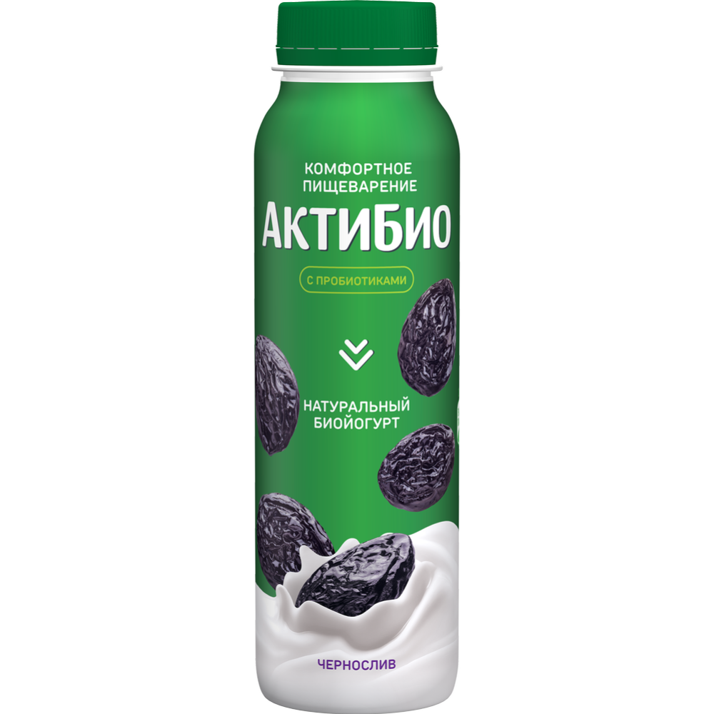 Биойогурт «АктиБио» с черносливом, 1.5%, 260 г #0