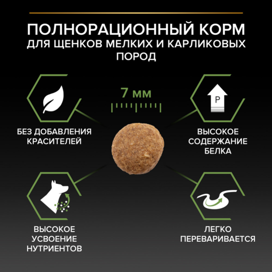 Корм для щенков «Pro Plan» Puppy Small&Mini Healthy Start, курица, 7 кг